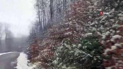 Zonguldak’a yılın ilk karı yağdı, kartpostallık görüntüler ortaya çıktı