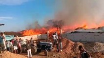 गोशाला में धधकी आग, 3 घंटे में 73 लाख का 900 ट्रोली चारा जलकर हुआ राख