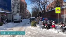Hielo, basura y calles cortadas: Madrid, cinco días después del último copo