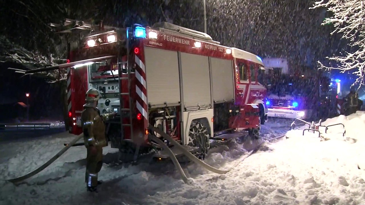 Bauernhaus in Bruck am Ziller in Flammen