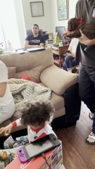 Girl Surprised by Holiday Puppy Present