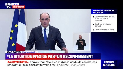 Jean Castex veut augmenter le nombre de dépistage "avec un objectif de 300.000 tests par semaine soit plus d'un million par mois"