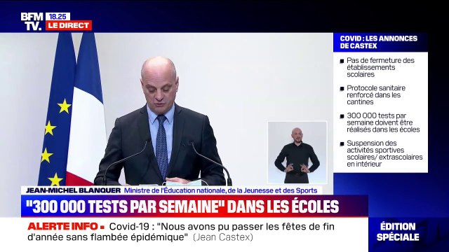 Jean-Michel Blanquer sur les cantines scolaires: À l'école primaire, il n'y aura pas de brassage possible entre les classes