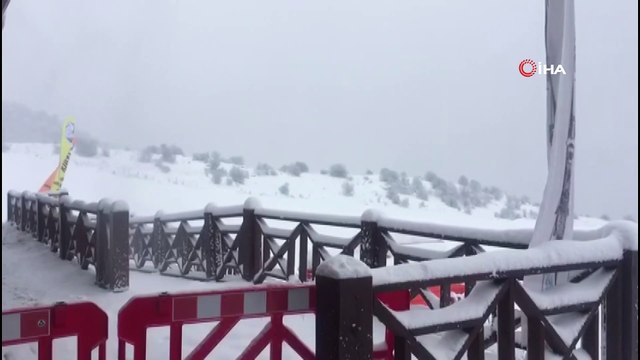 Keltepe Kayak Merkezi’nde kar kalınlığı 15 santimetreye ulaştı