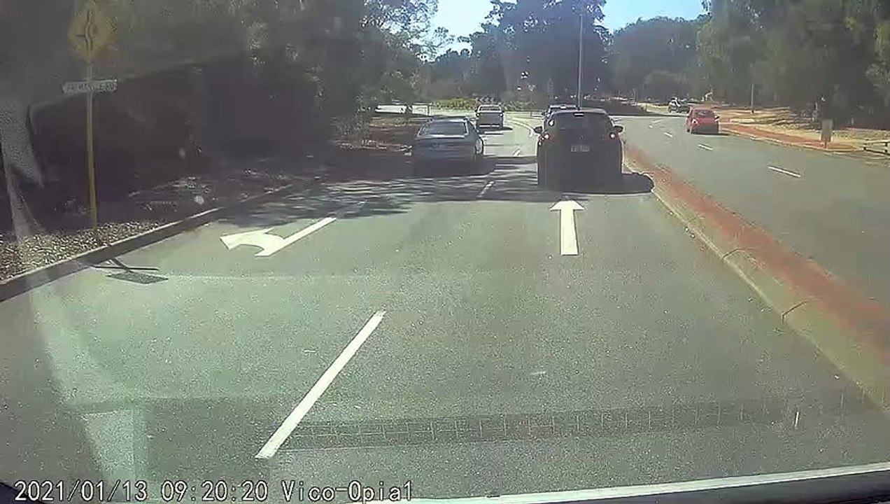 Cut off followed by rear end collision.