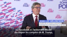 Trump banni de Twitter: Mélenchon s'étonne de la 