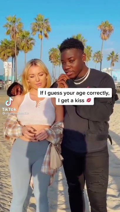 Black Guy Asking White Girl: "if I guess your age correctly, I get a kiss"!