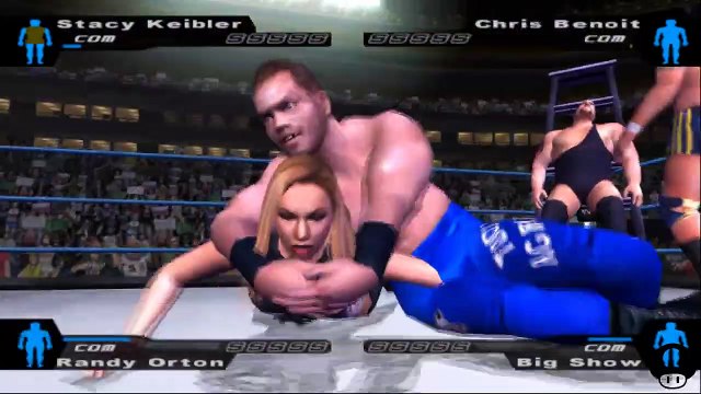 Here Comes the Pain Stacy Keibler vs Chris Benoit vs Randy Orton vs Big Show
