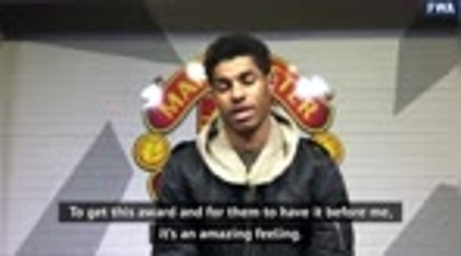 Rashford honoured by Ferguson and Rooney tributes after receiving FWA award