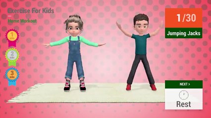 9 Min Exercise For Kids - Home Workout