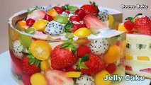 Fruit jelly Cake recipe_Vanilla Sponge cake_ASMR