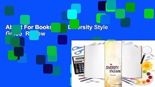 About For Books  The Diversity Style Guide  Review