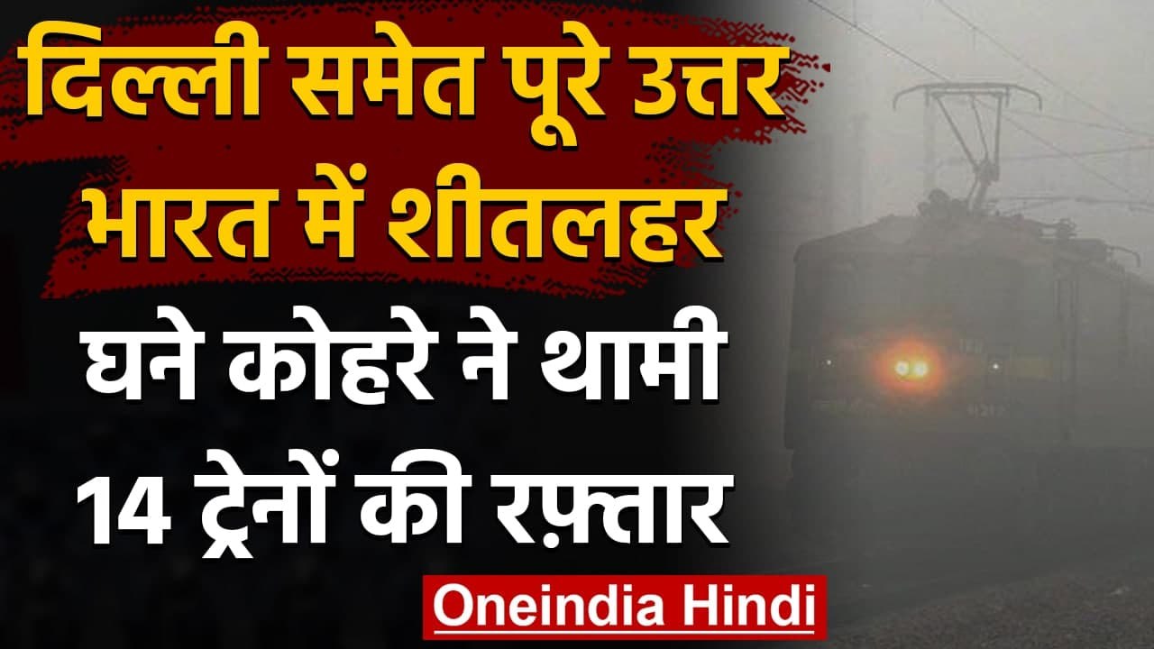 Weather Update : शीतलहर की चपेट में North India,घने कोहरे के चलते 14 ट्रेनें लेट | वनइंडिया हिंदी