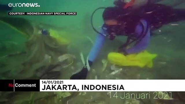 Mergulhadores varrem zona onde caiu avião indonésio