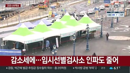 감소세에 임시검사소도 한산…"방심은 일러"
