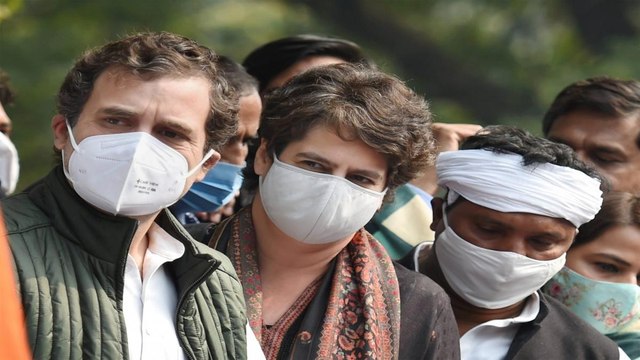 Rahul and Priyanka Gandhi come in support of farmers protest