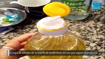 La tapa de adentro de la botella de aceite tiene un uso que seguro desconocías