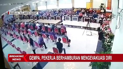 Detik-Detik Pekerja Kabur Berhamburan Saat Gempa Sulawesi Barat Terjadi