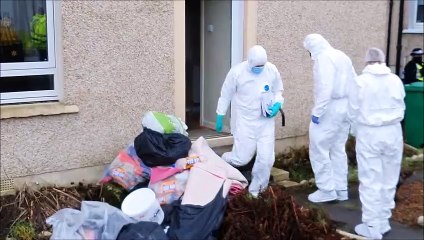 Police Scotland search a property in Kinglassie in relation to the death of Ean Coutts