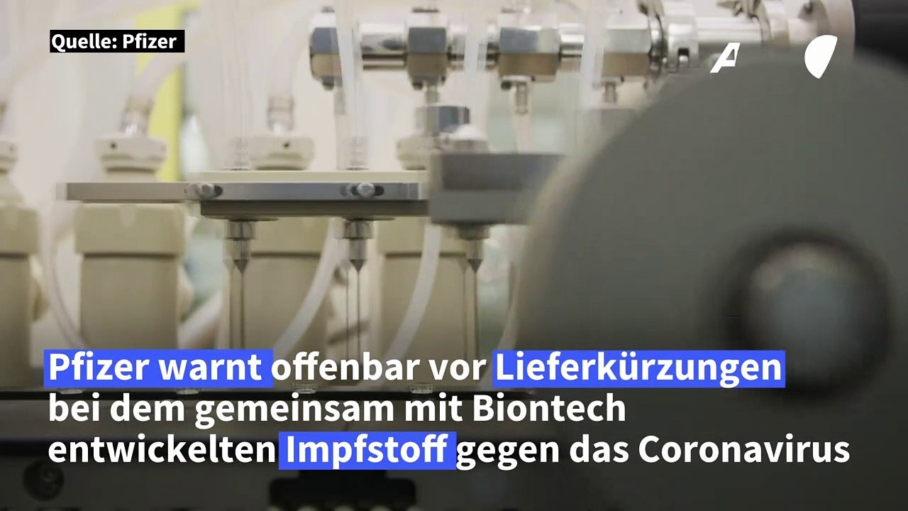 Pfizer warnt vor Impfstoff-Kürzungen für Europa