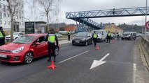 Control policial en Santiago de Compostela ante las nuevas restricciones