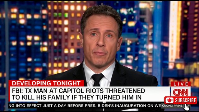 Chris Cuomo interviews a 18 years old son who called FBI to report his Dad, because of his radical actions January 6 at Capitol Hill. @CuomoPrimeTime @ChrisCuomo #ChrisCuomo #CapitolHill #CNN #CuomoPrimeTime #Breaking #BreakingNews