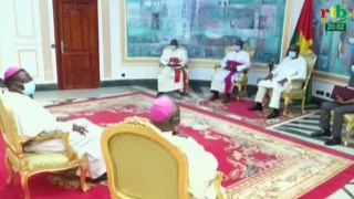 RTB / Audience des évêques de l'Église catholique du Burkina et du Niger avec le Président du Faso