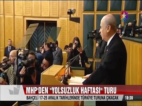 MHP Lideri Devlet Bahçeli 17-25 Aralık Rüşvet ve Yolsuzlukla Mücadele Haftasıdır