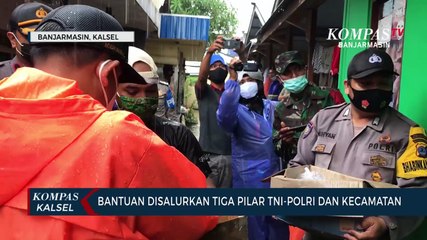Tiga Pilar Banjarmasin Tengah Beri Bantuan Makanan untuk Korban Banjir Secara Door-to-Door