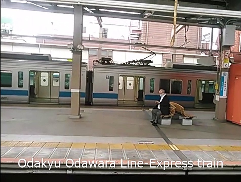 Japanese train Odakyu Line HonAtsugi Sta. >Aiko Ishida Sta. video