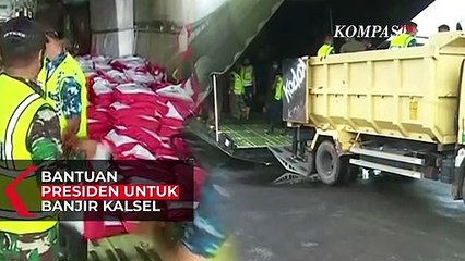 Diangkut Hercules, Bantuan Presiden untuk Banjir Kalimantan Selatan Tiba