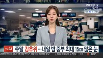 [날씨] 주말 강추위…내일 밤 중부 최대 15㎝ 많은 눈