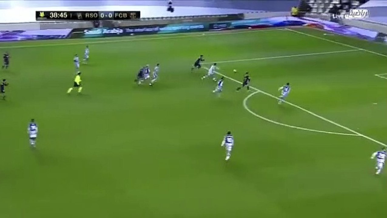 هدف برشلونة الاول على ريال سوسيداد _فرانكي ديونق