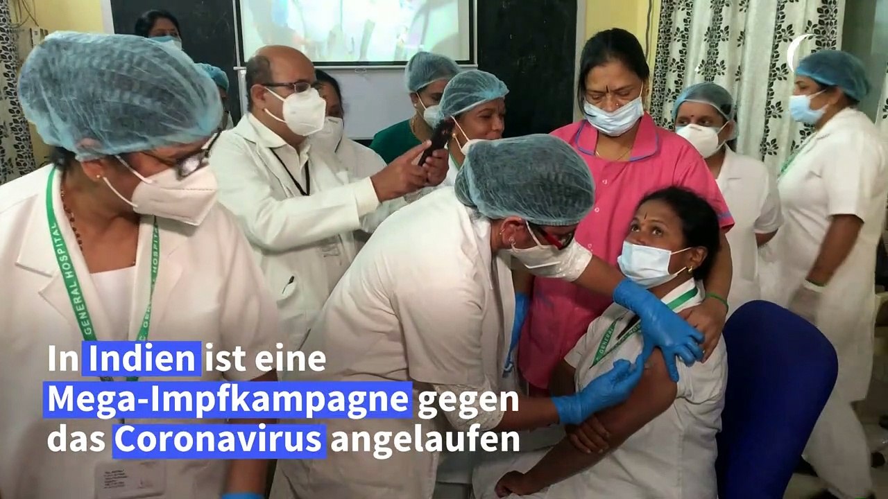 Mega-Impfkampagne gegen Coronavirus in Indien gestartet