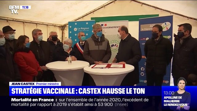 Stratégie vaccinale: Jean Castex dénonce des polémiques inutiles aux côtés de Laurent Wauquiez