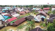 [Gambar Udara} Pantauan Banjir di Kalimantan Selatan, 3.571 Rumah Terendam di Kab. Balangan