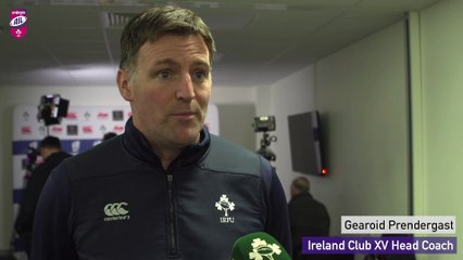 Ireland Club XV Head Coach Gearoid Prendergast
