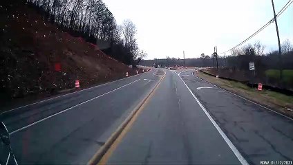 roav s1 dashcam  Death wish,speeding,passing double yellow line,construction zone,truck coming.