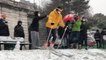 Neige à Paris: un skieur filmé sous le Sacré-Cœur