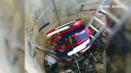 Kuyuya düşen tilkiyi böyle kurtardılar