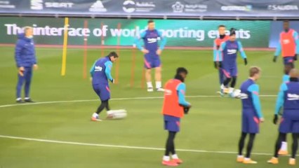 Messi entrena con el grupo y podría estar en la final de la Supercopa