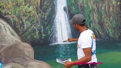 ✔Pintura Cascada de Agua Natural Aqui Te Muestro Como Hacerlo Muy Fácil COMPLETO❤