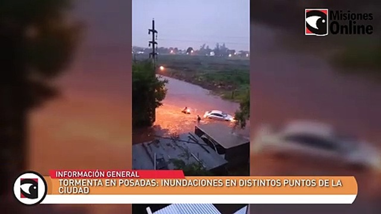 Tormenta en Posadas: inundaciones en distintos puntos de la cuidad