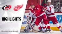 NHL Highlights | Hurricanes @ Red Wings 1/16/21