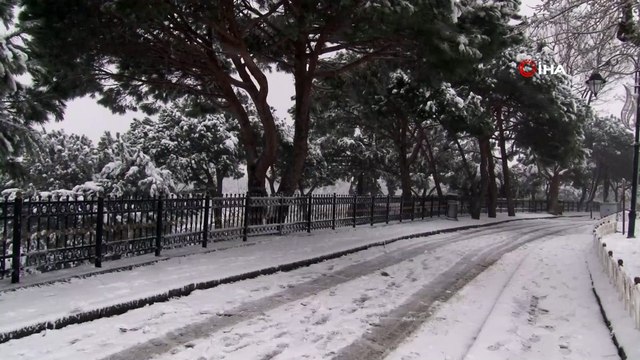 Kar etkisini artırdı, Çamlıca Tepesi'nde kar kalınlığı 20 santimetreye ulaştı