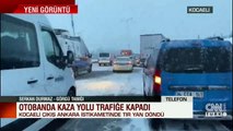 TIR yan döndü, yol trafiğe kapandı | Video