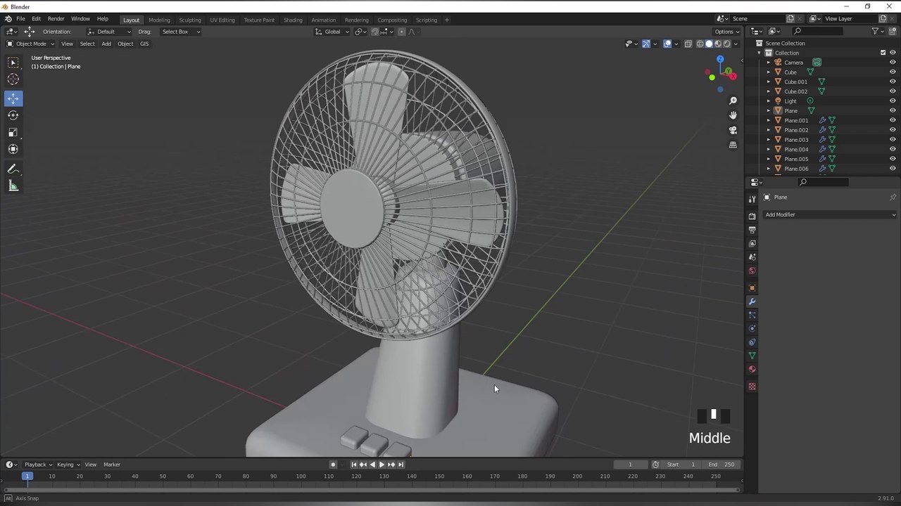 How to Model Fan in Blender video Dailymotion