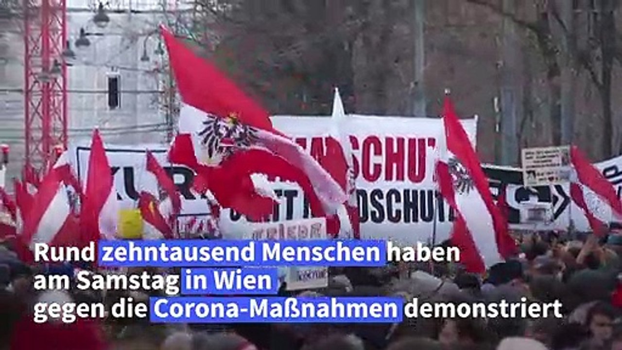 Proteste in Wien gegen Corona-Maßnahmen - Regierung will Lockdown verlängern