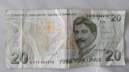 “Bu son param üzülerek harcıyorum”  yazılı paranın sahibini arıyor