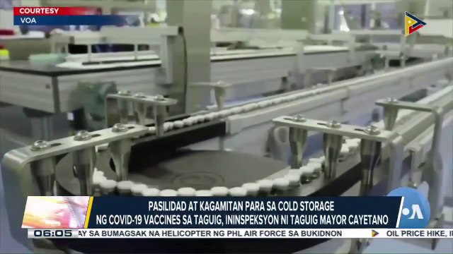 Pasilidad at kagamitan sa cold storage ng COVID-19 sa Taguig, ininspeksyon ni Taguig Mayor Cayetano